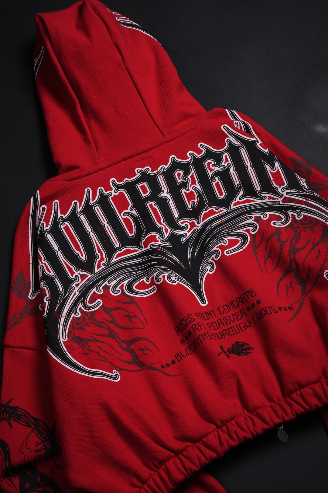 Bloom &amp; Conquer Ultra Cropped Hoodie in Equestrian Red