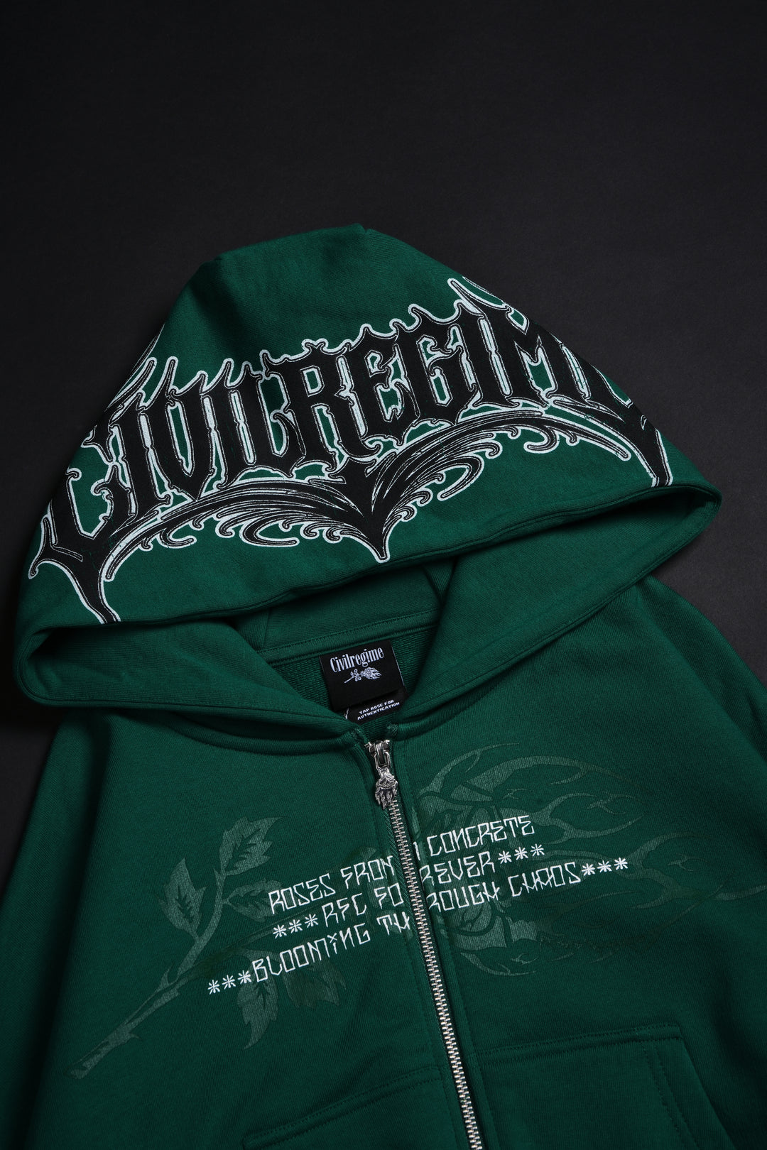 Bloom &amp; Conquer Ultra Cropped Hoodie in Deep Green
