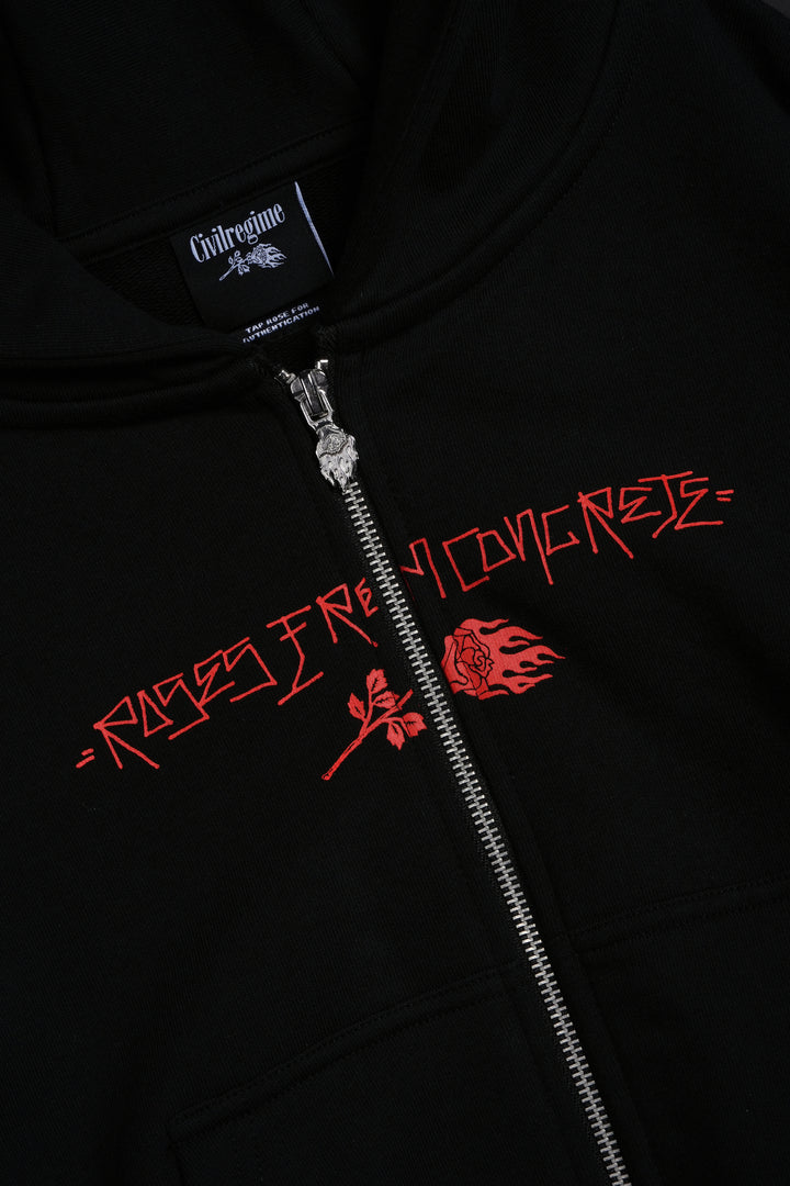 Rule Breaker Ultra Cropped Hoodie in Black