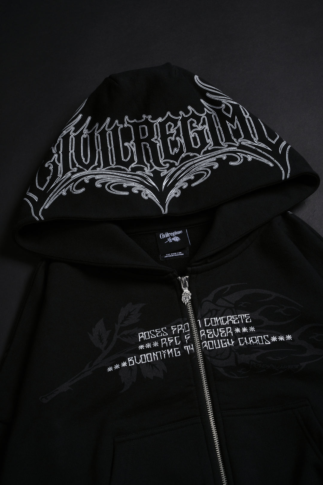 Bloom &amp; Conquer Ultra Cropped Hoodie in Black