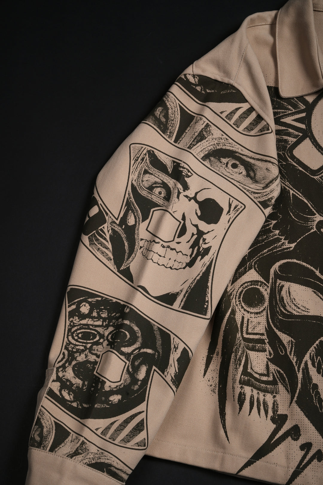 Mysterio Azteca Vince L/S Shirt in Tan