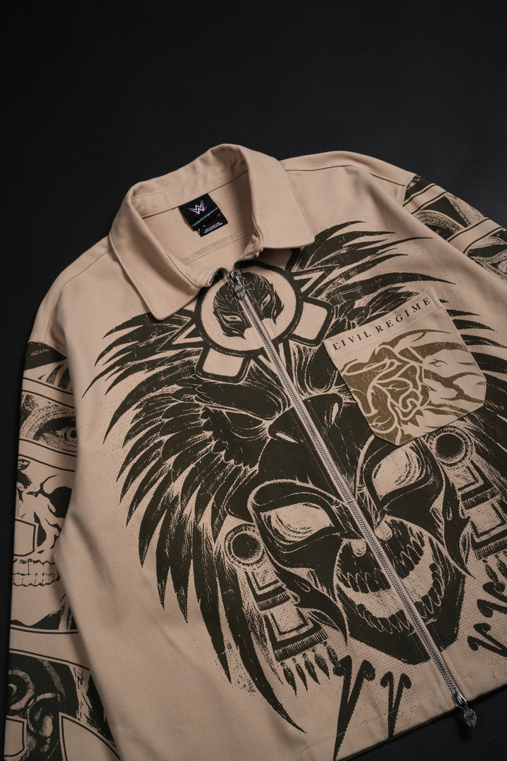 Mysterio Azteca Vince L/S Shirt in Tan