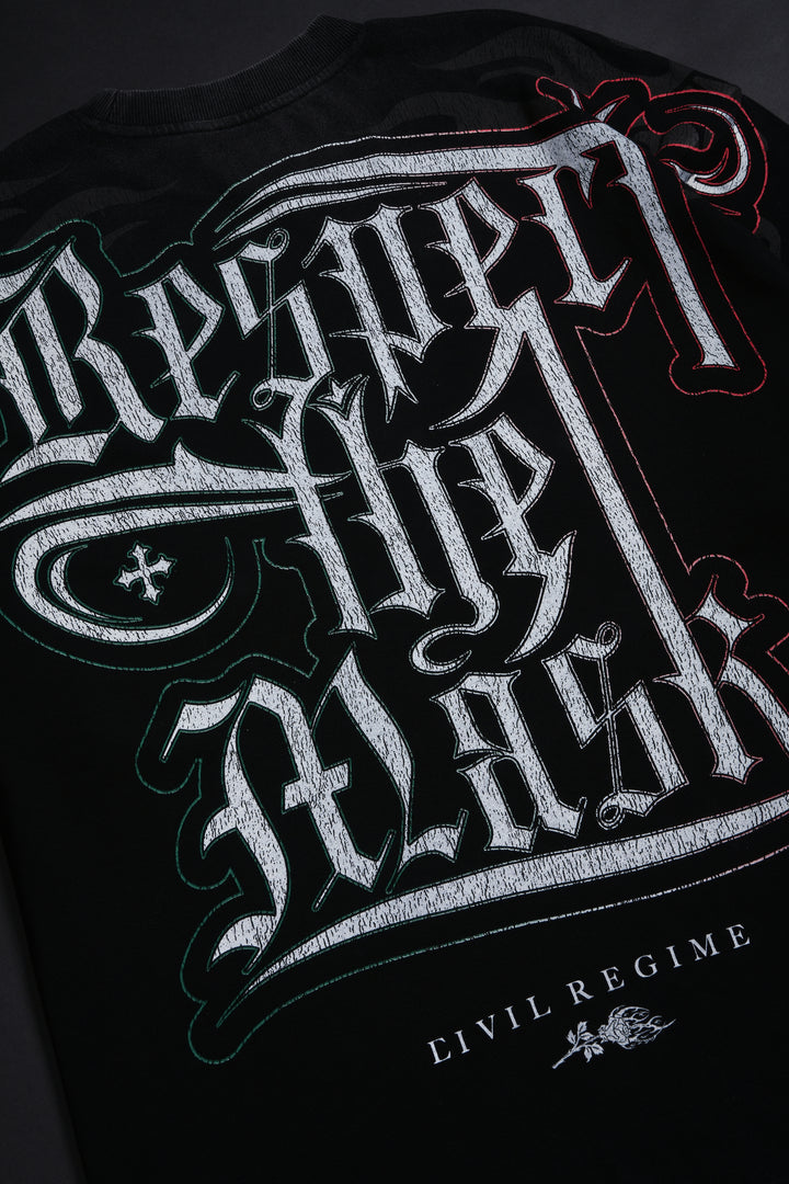 Saint Mysterio American Classic Oversized Tee in Vintage Black