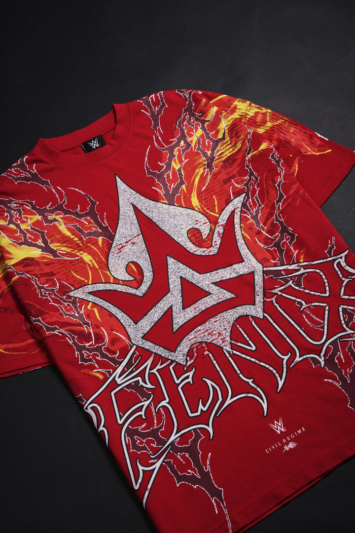 Fenix In Flames American Classic Oversized Tee in Equestrian Red