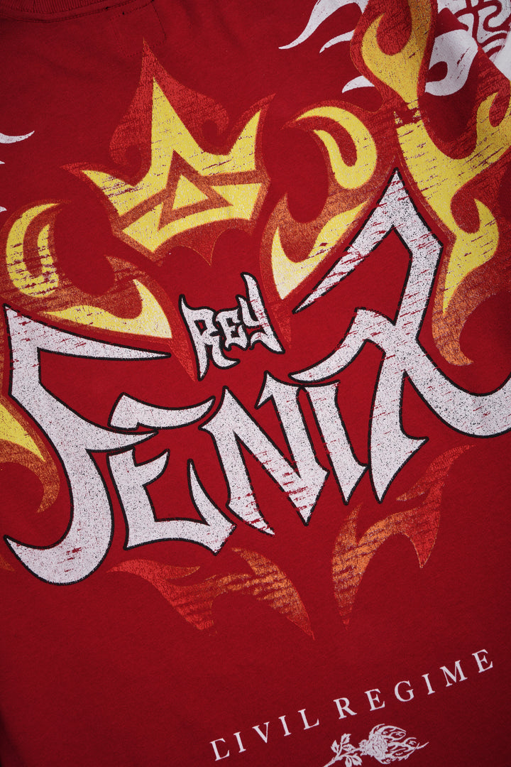 Fenix In Flames American Classic Oversized Tee in Equestrian Red