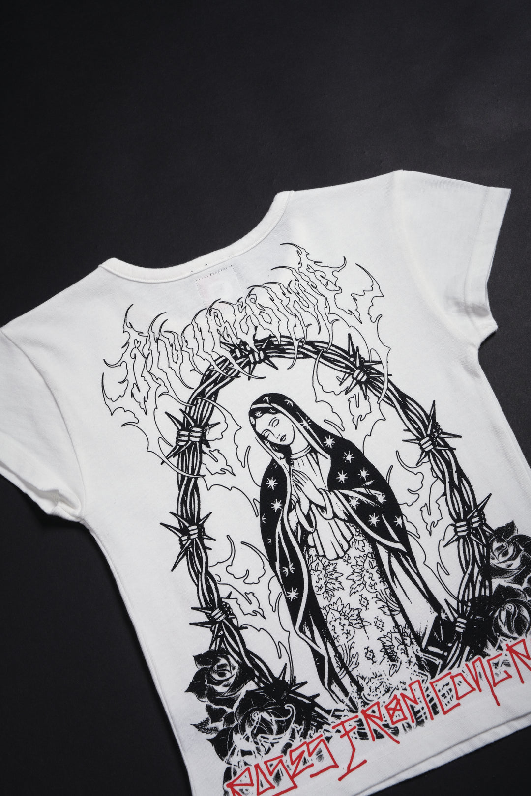 Crown Killer Baby Tee in White