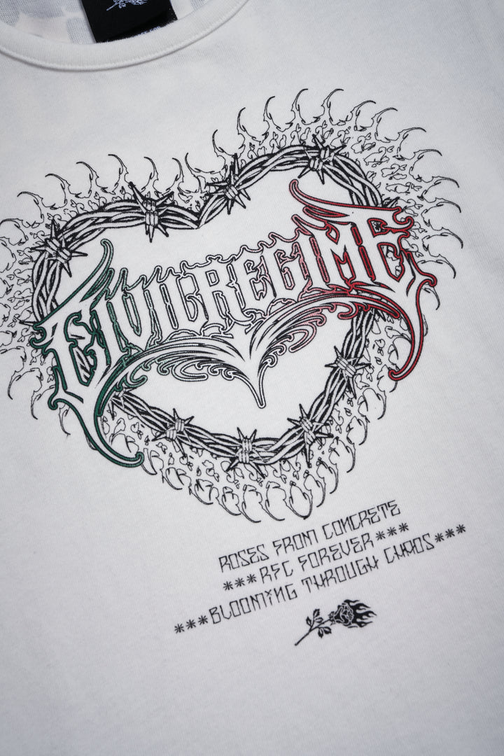 Corazon Fuerte Baby Tee in White