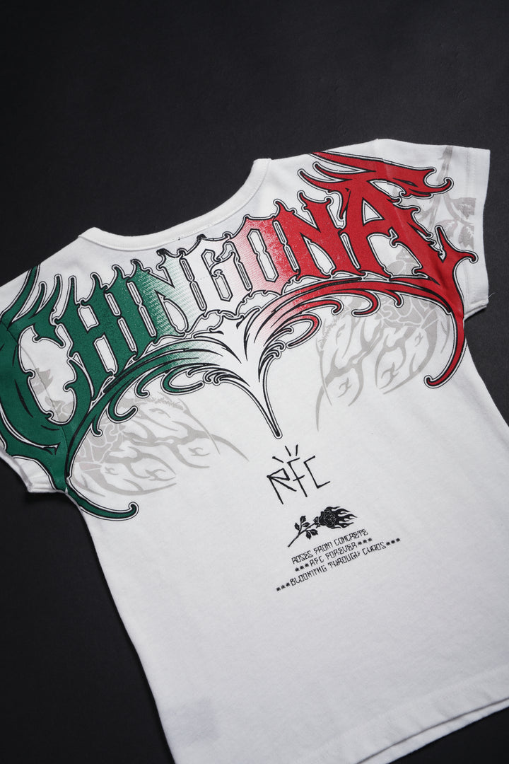 Corazon Fuerte Baby Tee in White