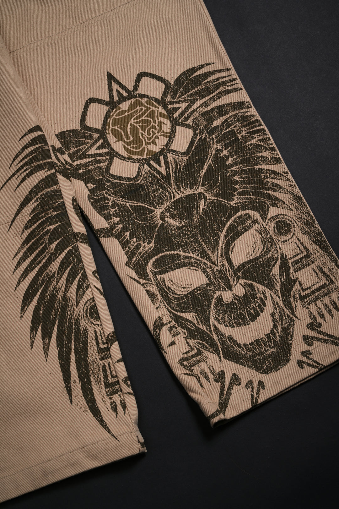 Mysterio Azteca Blue Collar Pants in Tan