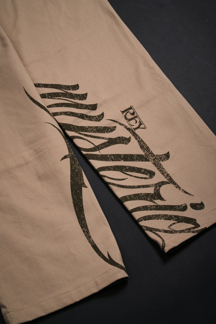 Mysterio Azteca Blue Collar Pants in Tan