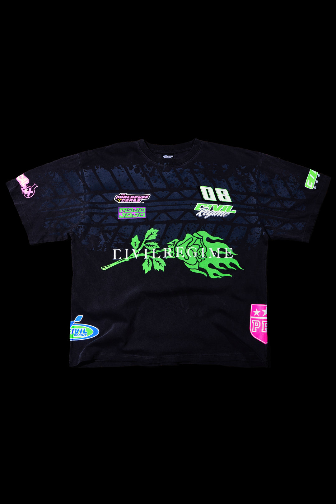 Legend Of Mojo Jojo "Side By Side" 199X Oversized Tee in Vintage Ashes