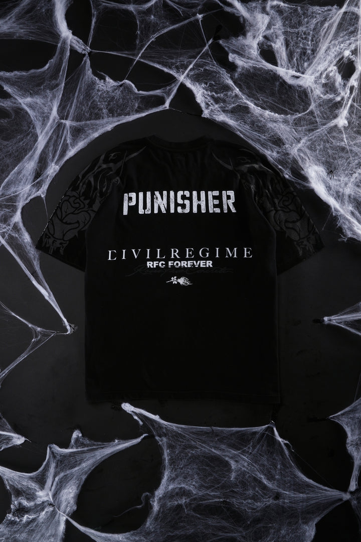 Terror And Punish American Classic Oversized Tee in Black
