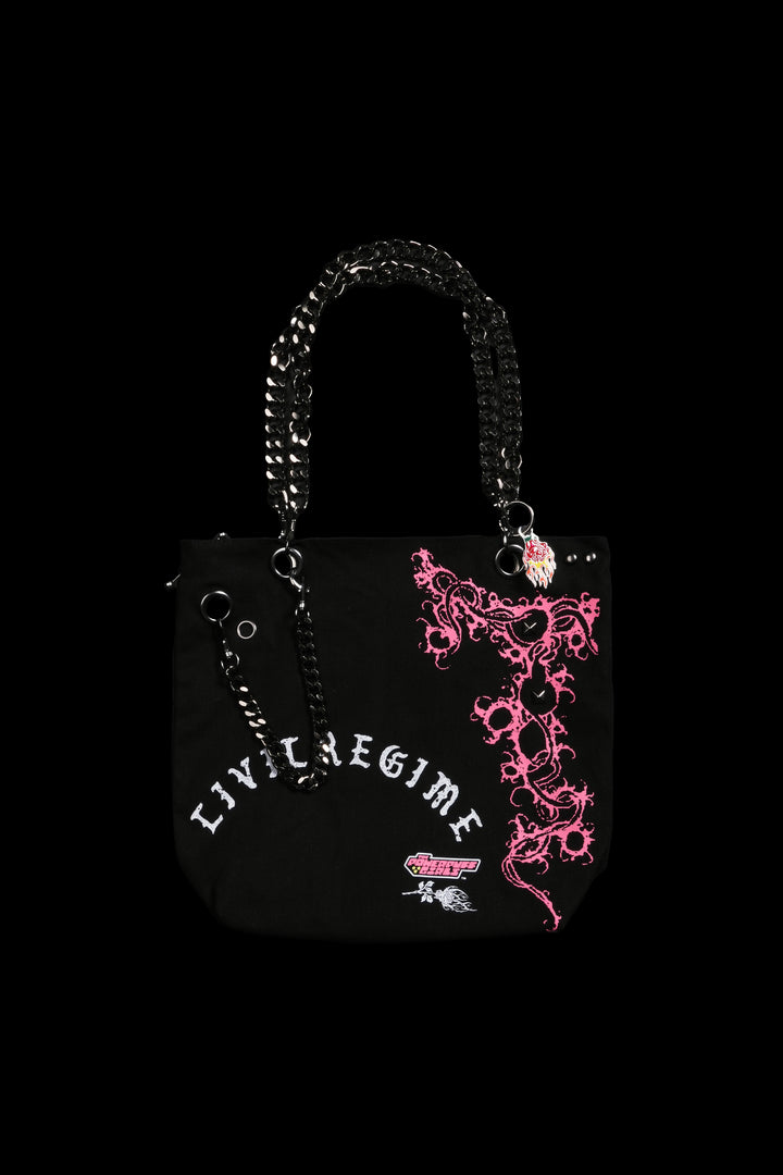 Chemical Theory Chain Tote Bag in Black
