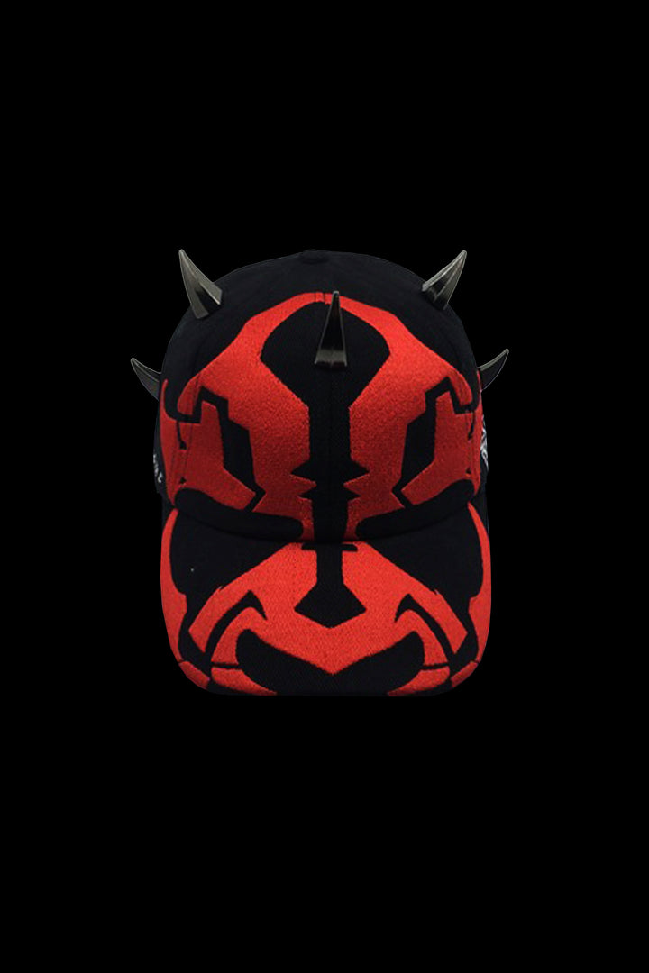 Darth Order 5 Panel Snapback Hat in Black/Red