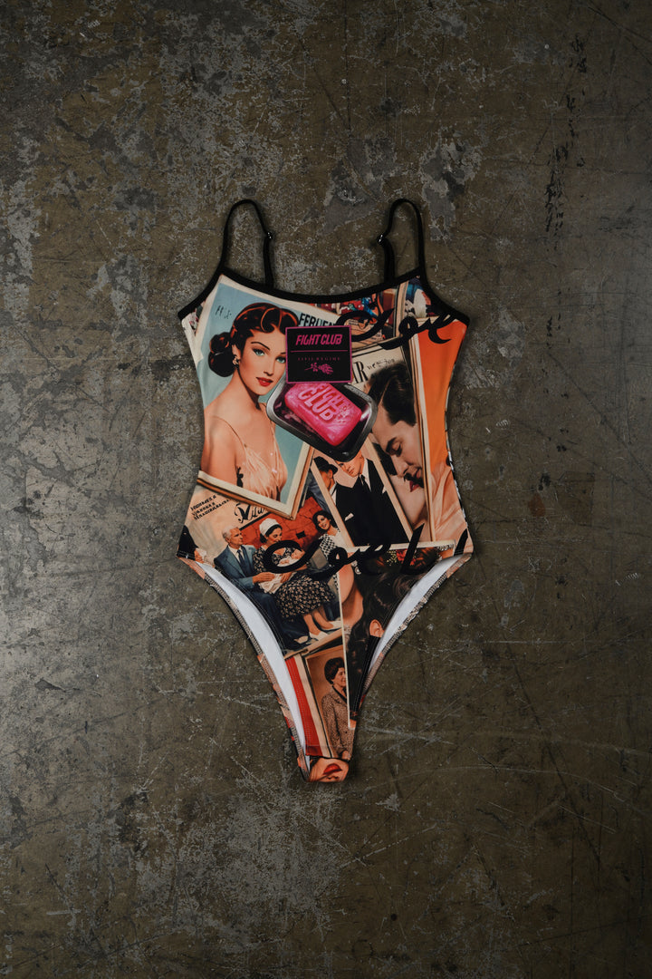 Glamorous Issues Pookie Cami Bodysuit in All Over Print