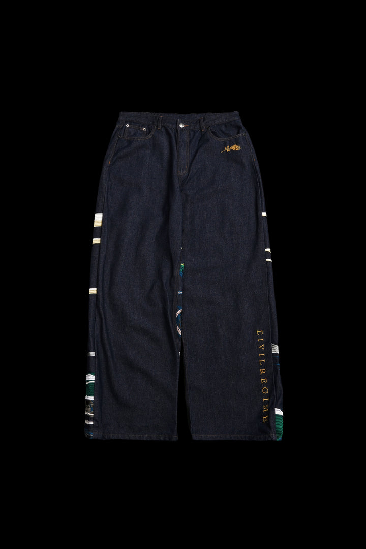 Bonsai Garden Raw Denim Jeans in Blue
