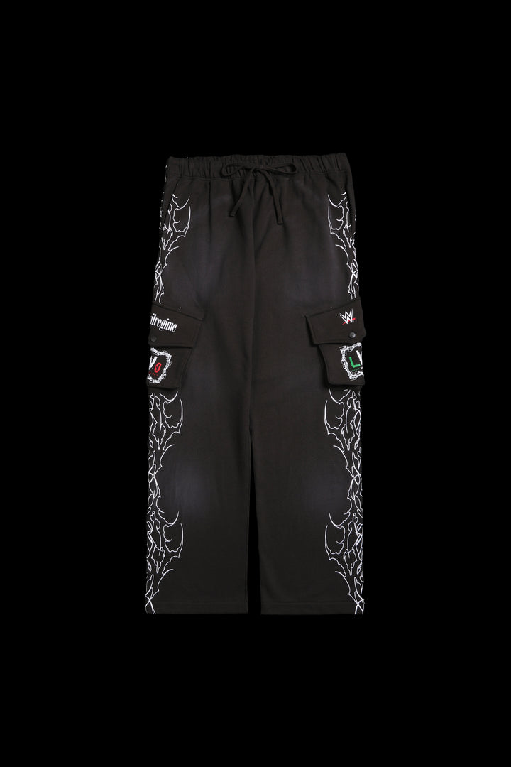 LWO Forever Eternal Wide Leg Cargo Pants in Spray Wash Brown