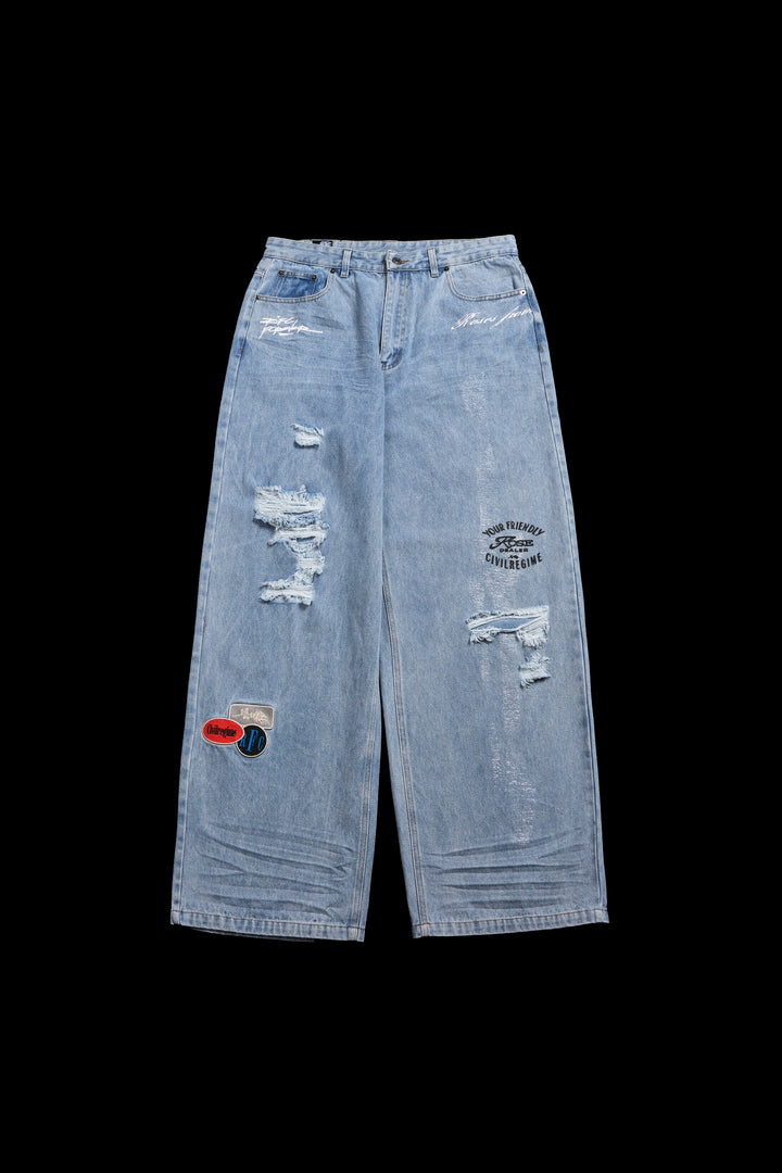 Civil Baggy Denim Jeans in Denim Wash