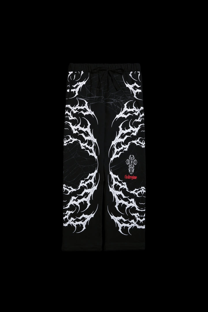 Trapped in Webs Eternal Wide Leg Pants in Black
