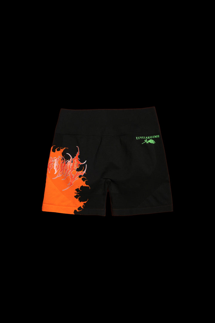 Rose Rage Kelly Seamless Shorts in Black