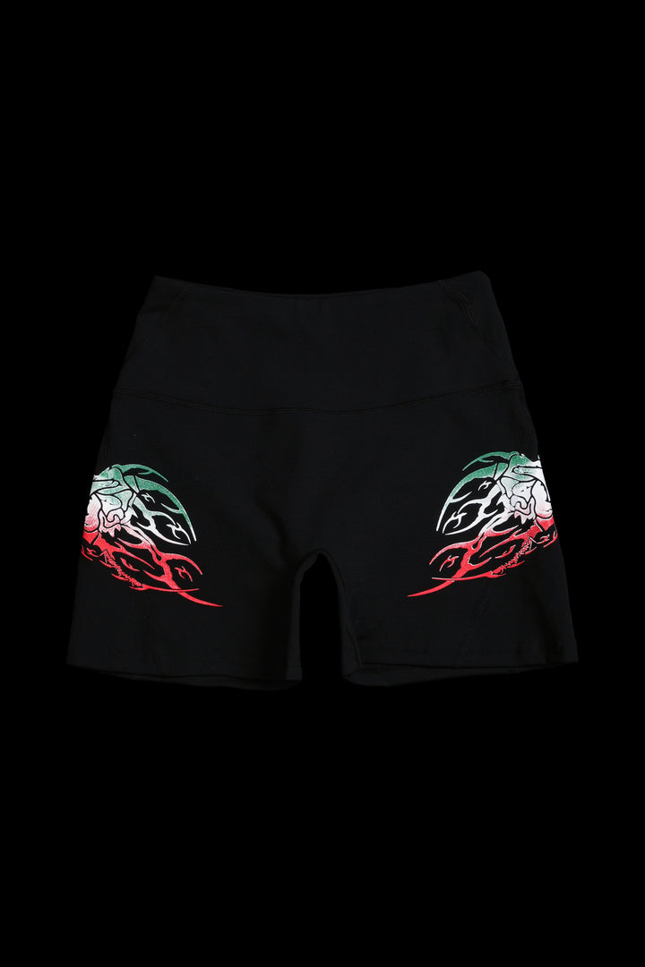 Rosa Llameante Nahstia Energy Shorts in Black