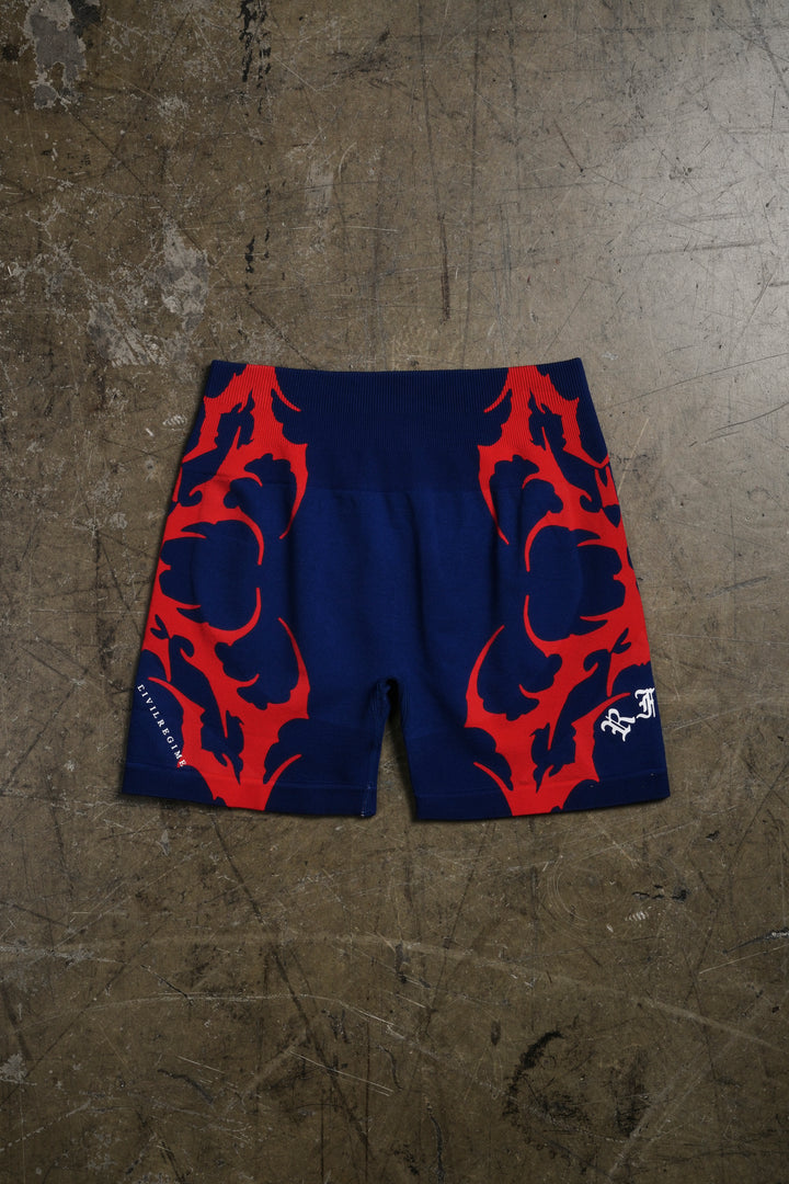 Alpha Aura Kelly Seamless Shorts in Blue