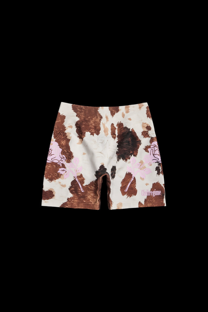 Concrete Training Seamless Shorts in Cow Print
