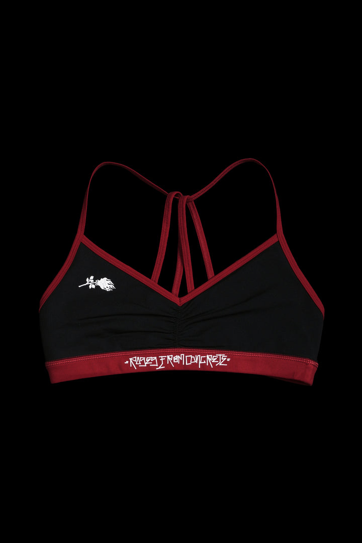 No Mercy Nahstia Energy Bra in Black/Red