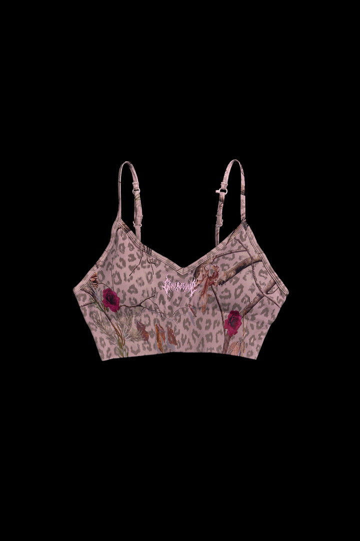 Concrete Forest Kelly Seamless Bra in Real Leopard Camo