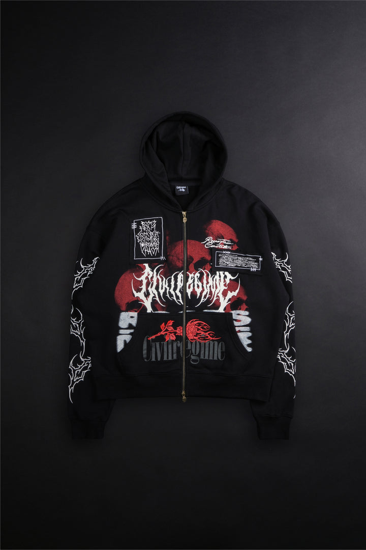 More Core Zip Up Hoodie in Black