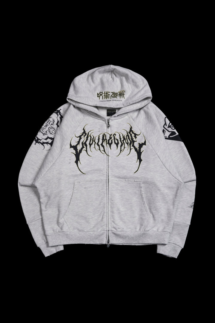 Cursed Energy Destroy Hoodie in Heather Gray