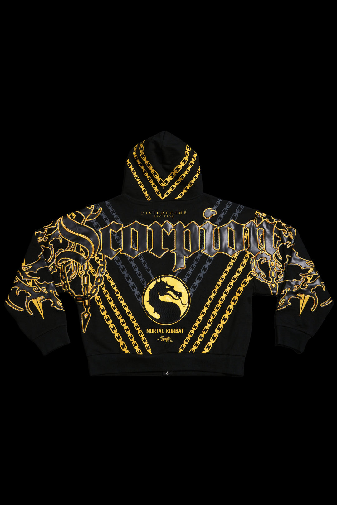 Dagger Of Roses Full Zip Up Hoodie in Black