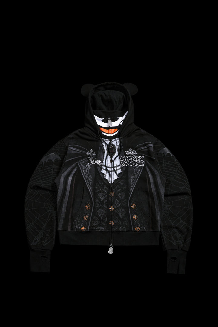 Blood Thirst Civil Cowl Zip Up Hoodie V2 in Black