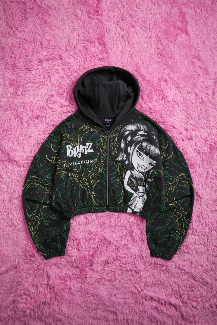 Better Than You Ultra Cropped Zip Hoodie in Vintage Ashes