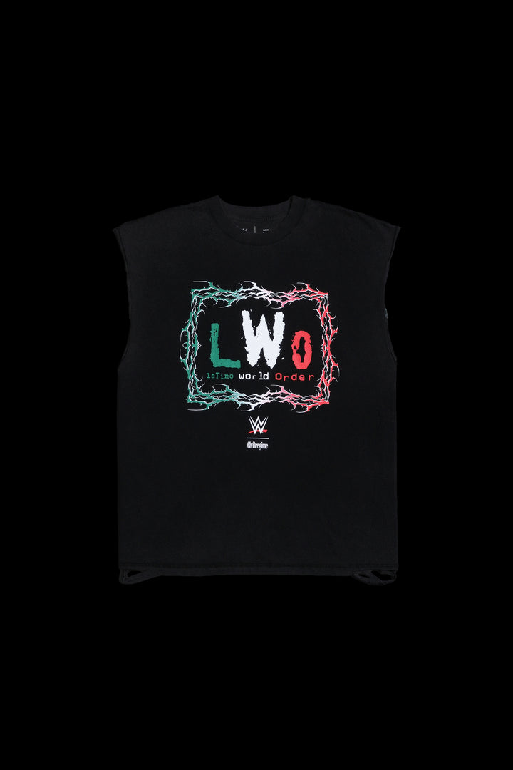 LWO FMR Muscle Tee in Vintage Black