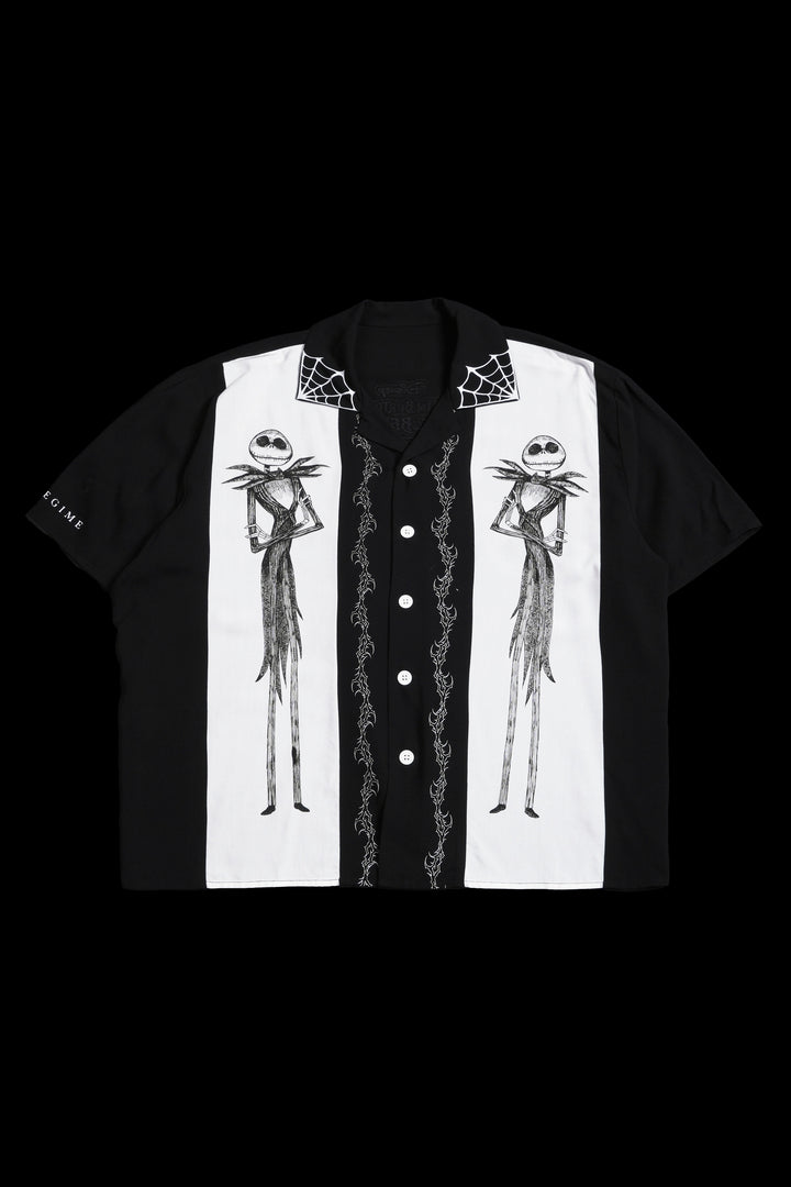 Bone Lane Cuban Collar S/S Shirt in Black