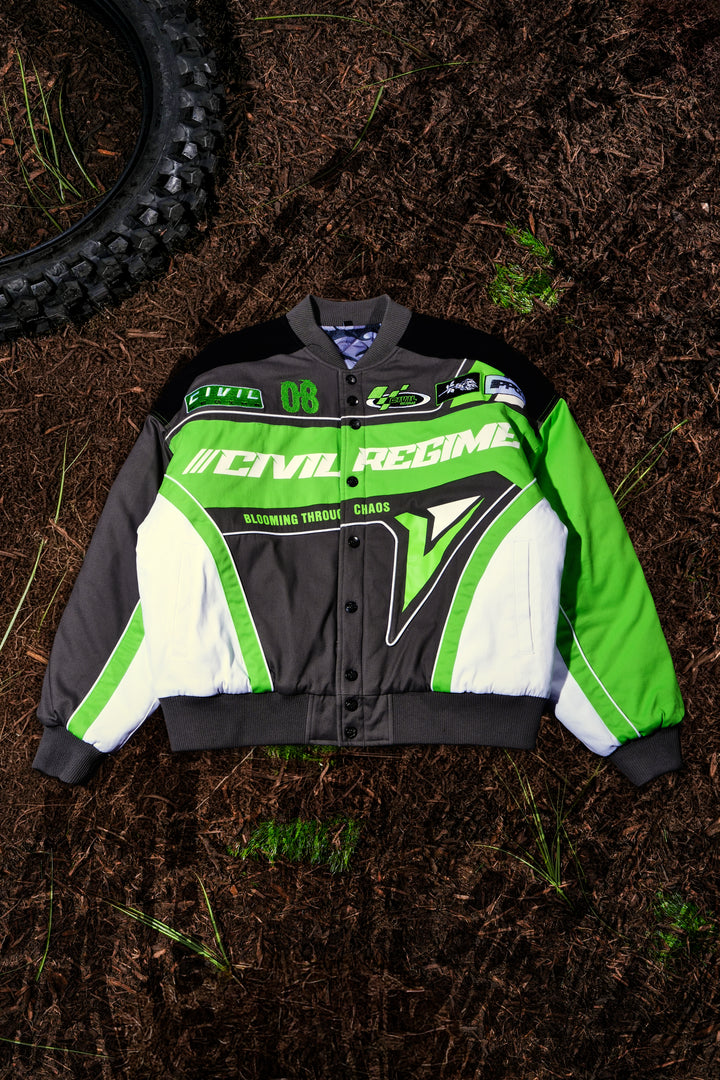 Power Trip MX Racing Jacket in Black/Gray Camo