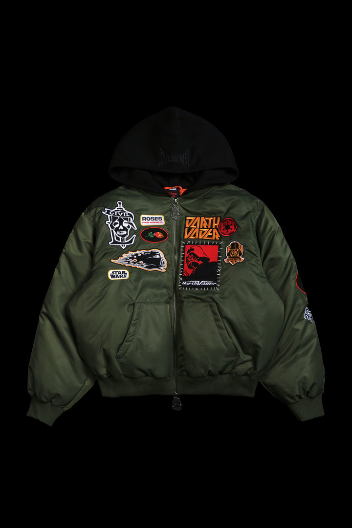 Phantom Concrete Bomber Jacket in Green