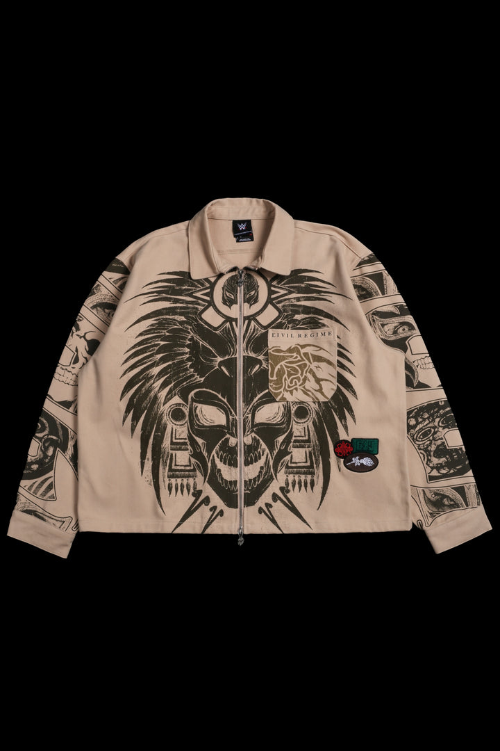 Mysterio Azteca Vince L/S Shirt in Tan
