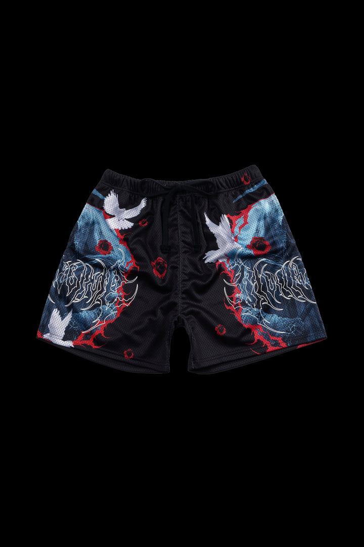 Reaper Of Chaos Mesh Shorts in Black