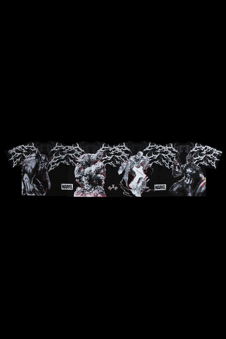 Zombies Assemble Side By Side 199X Tee "Box Set" in Black