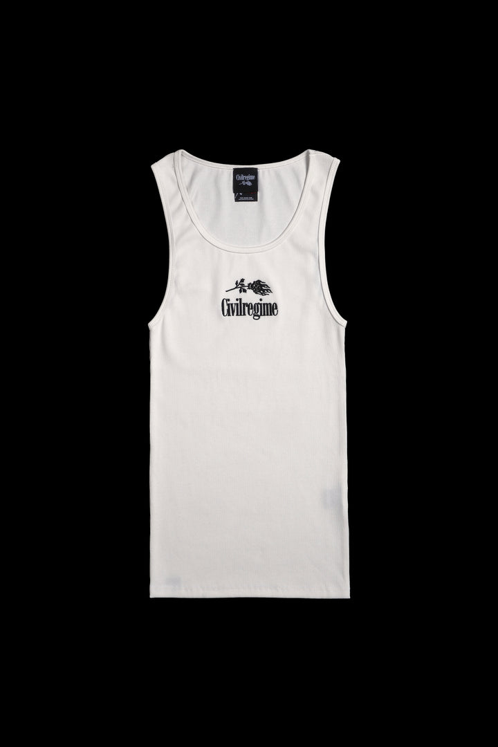 Concrete Sleeveless Undershirt in White