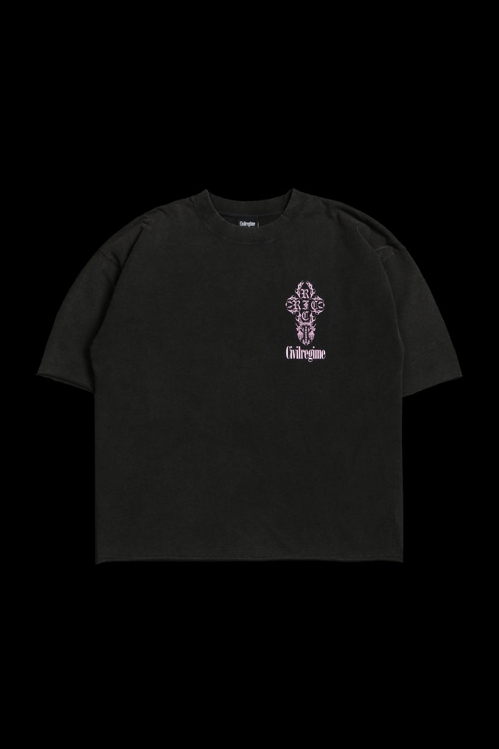 Concrete Sin Dungeon Tee in Sun Wash Vintage Black