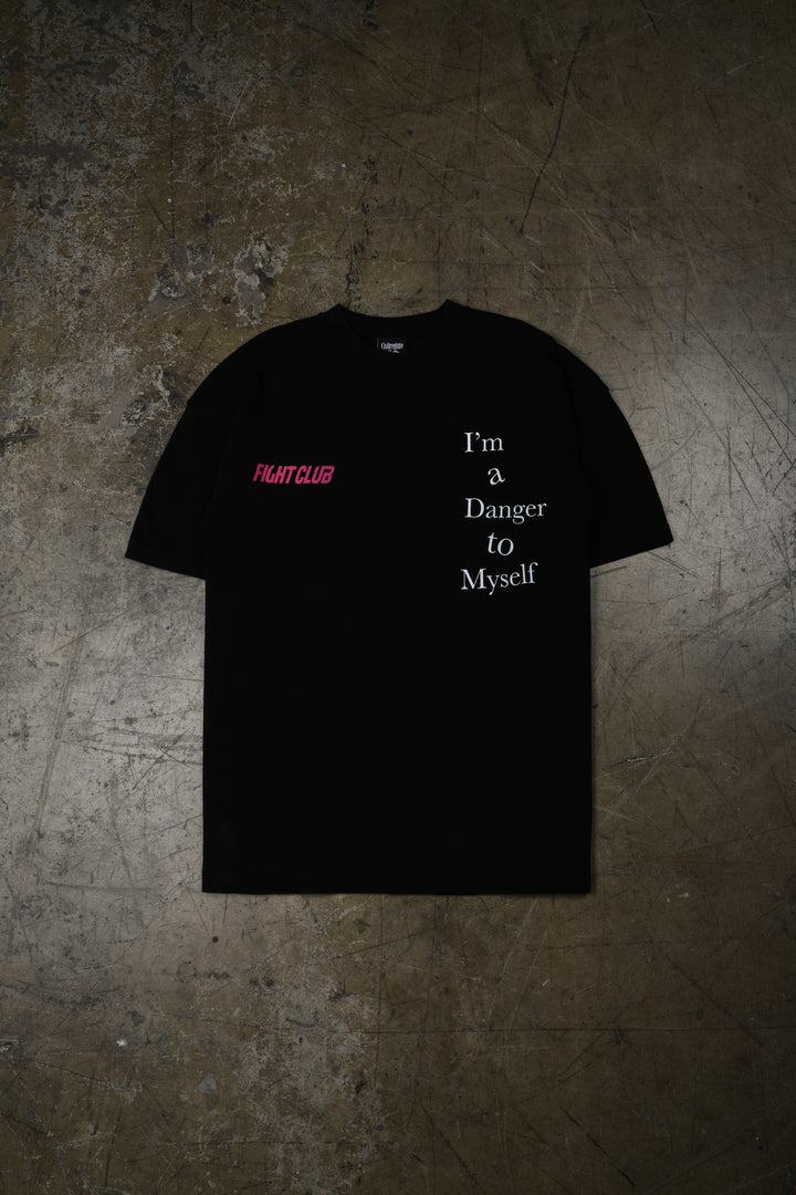 Rose Fight Club American Classic Oversized Tee in Black