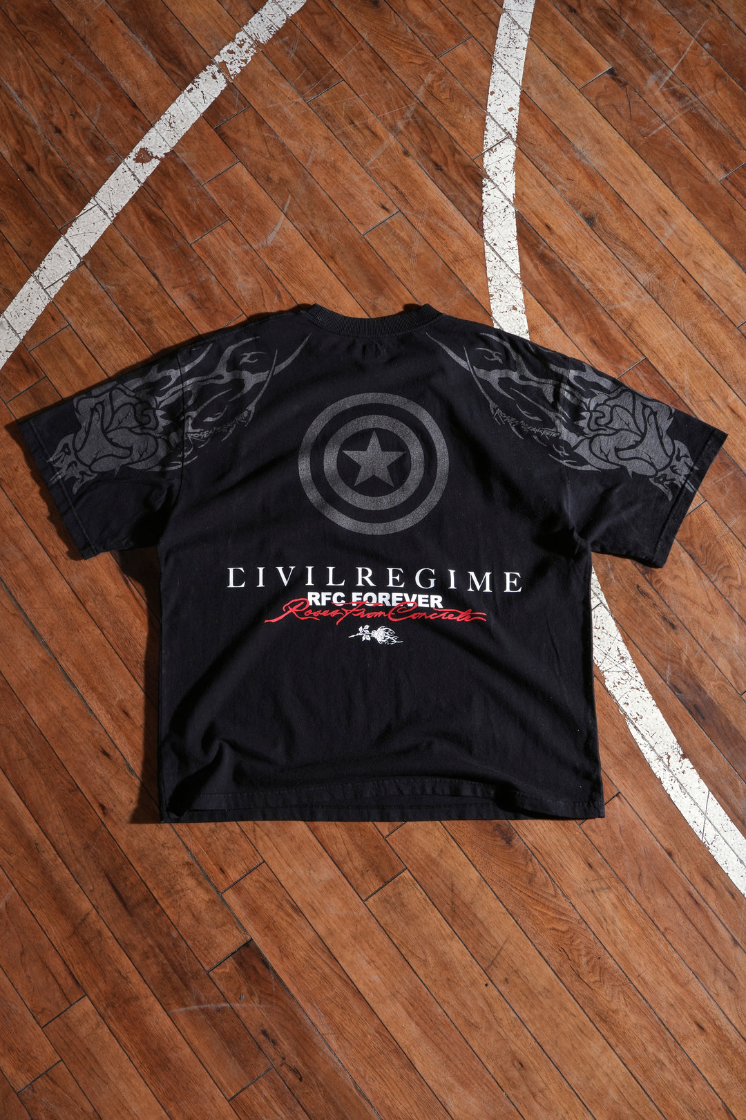 Full Impact Side By Side" 199X Oversized Tee in Black