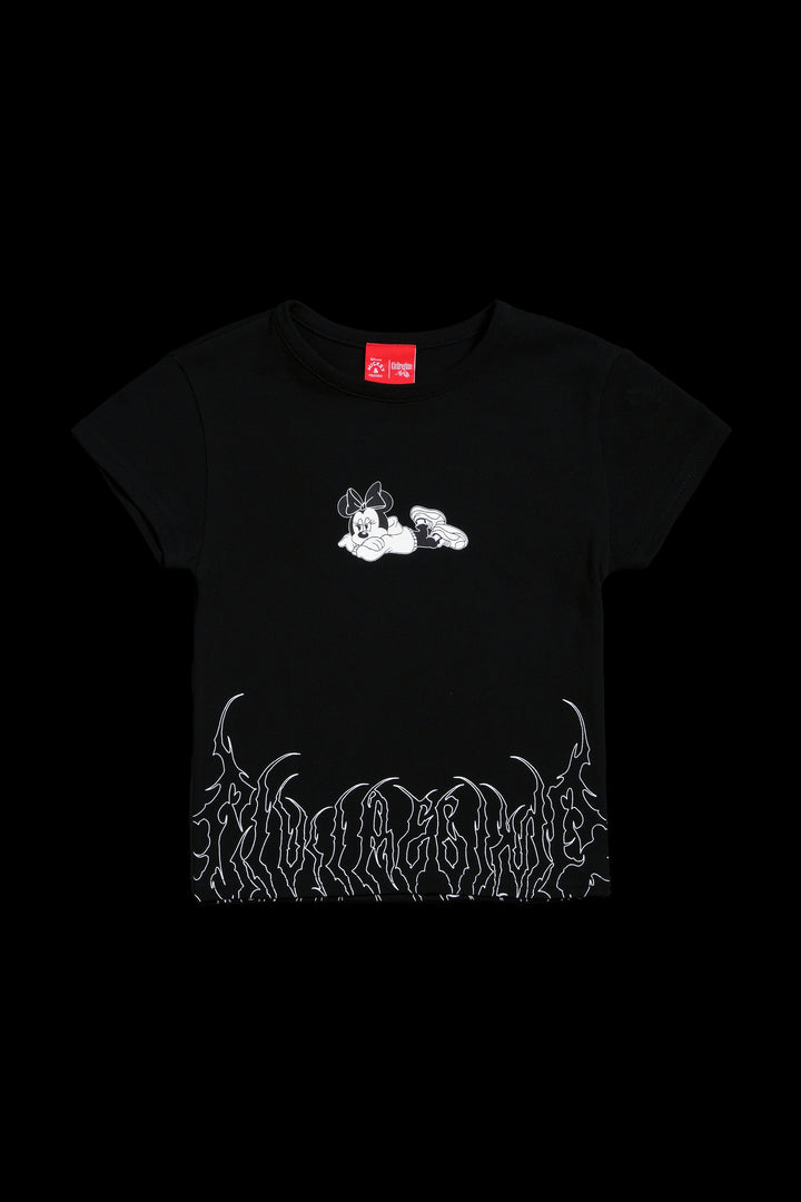Obsidian Takeover Baby Tee in Black
