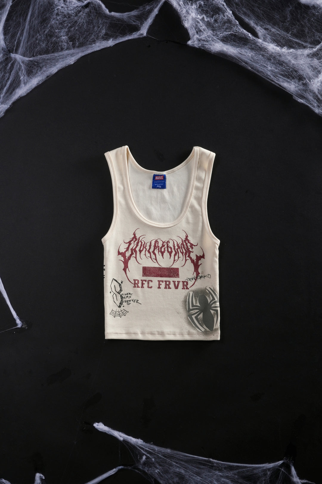 Web Academy Cropped Ribbed Tank in Butter