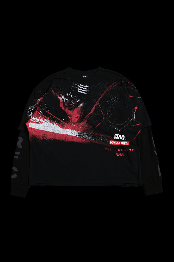 Kylo's Force Distressed Twofer in Black/Black