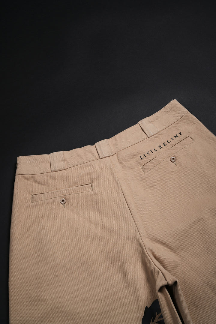 Latino Rose Garden Heat Blue Collar Shorts in Tan
