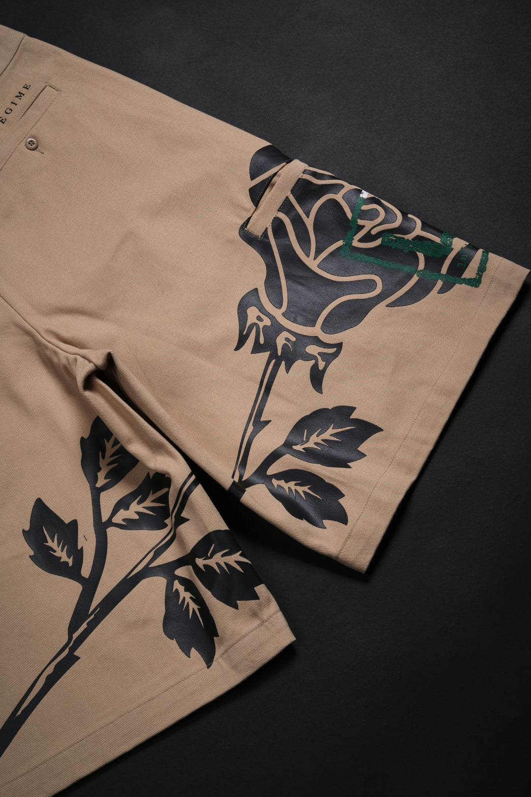 Latino Rose Garden Heat Blue Collar Shorts in Tan